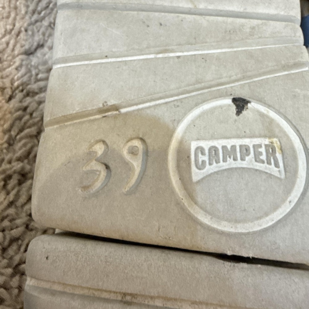 Camper Sandals Shoes Womens Size 8 White Strappy Cork Footbed Hook Loop Comfort - Picture 7 of 7